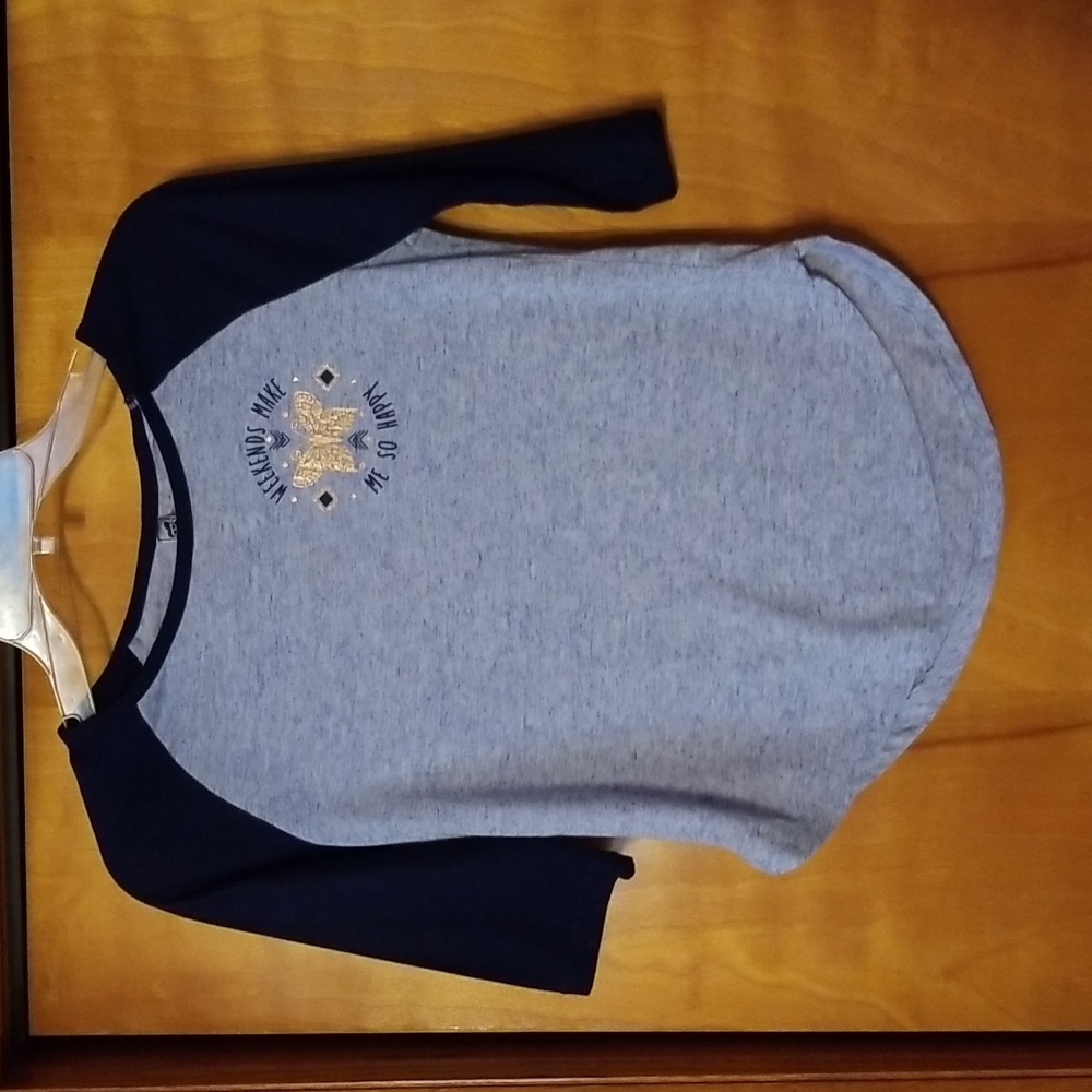 Girls' large 3/4" sleeve Beautees tee